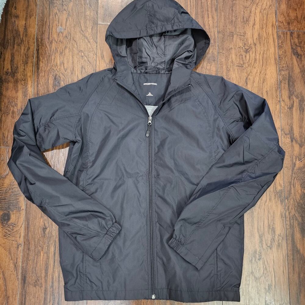 Sport-Tek Black Windbreaker Jacket Size XL Youth - New Condition